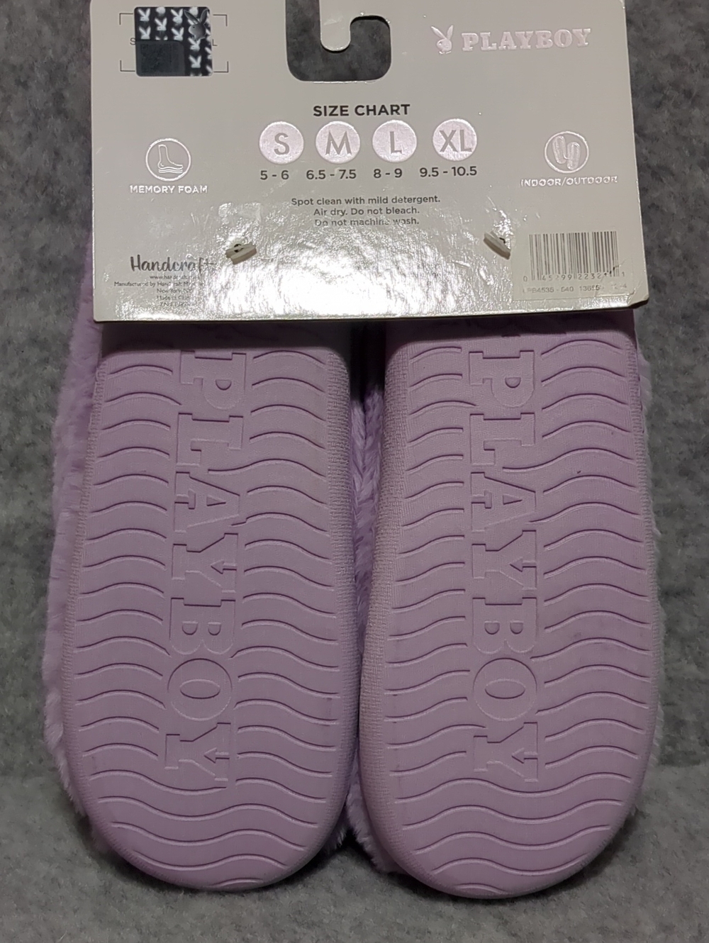 Playboy Silver Logo Bunny Heart Indoor/Outdoor Memory Foam Slippers Women's M - Picture 4 of 7